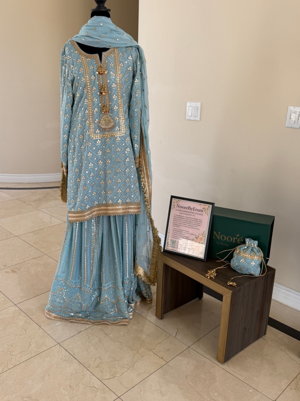 Sky blue lehnga set.
NooréByErum